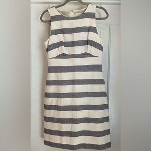 J Crew navy and white summer dress, size 4